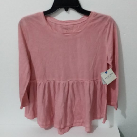 Women Blouse Pink ARIZONA JEAN CO MEDIUM  NWT - Picture 1 of 3